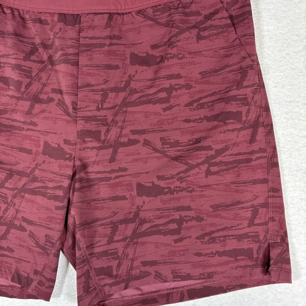 Public Rec Mens Flex Shorts Lined 40 Maroon Camo 7